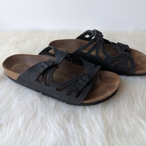 Birkenstock Granada Black Slide Sandals